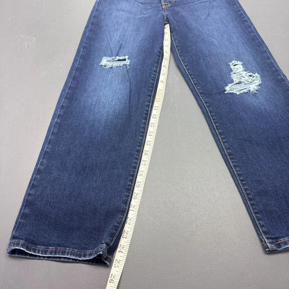 Levi's Women W27 L27 Ribcage Straight Ankle High Rise Distressed Blue Jeans Fit